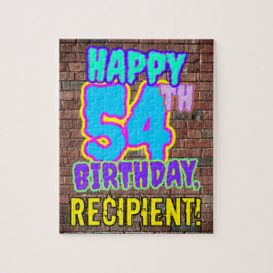 Puzzle 54th Birthday ~ Fun, Urban Graffiti Inspired Look