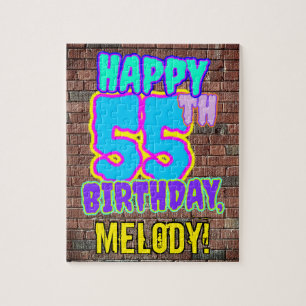 Puzzle 55th Birthday ~ Fun, Urban Graffiti Inspired Look