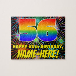 Puzzle 56º cumpleaños: Fuegos artificiales divertidos y c