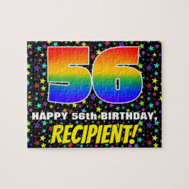 Puzzle 56º cumpleaños — Patrón de estadio divertido y col