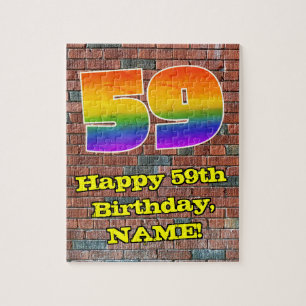 Puzzle 59º cumpleaños: Arcoiris inspirado en graffiti div