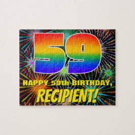 Puzzle 59.º cumpleaños: Fuegos artificiales divertidos y