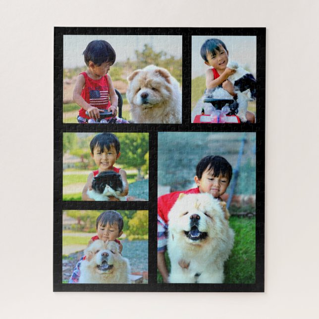 Puzzle 5 Collage de imágenes personalizadas que desafían  (Vertical)