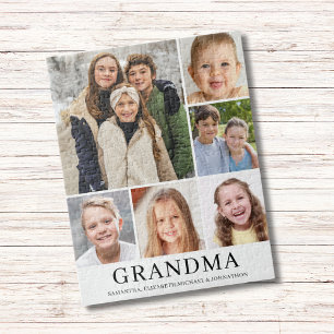Puzzle 6 Abuela Collage de fotos personalizada