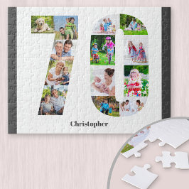 Puzzle 70.º cumpleaños número 70 Collage de fotos 13 Foto