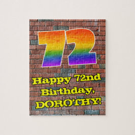 Puzzle 72.º cumpleaños: Arcoiris 72 inspirado en graffiti