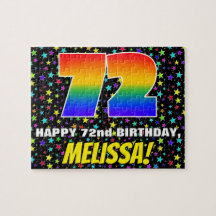 72.º cumpleaños — Patrón de estadio divertido y co