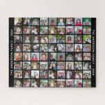 Puzzle 72 Cuadrado de Collage de fotos con texto - negro<br><div class="desc">Usa 72 fotos SQUARE para crear un collage de fotos personal. Este diseño moderno y limpio incluye un bloque de texto en una fuente san serif para agregar un nombre o un nombre de familia. El color de fondo se puede cambiar en el área personalizar. ***Para obtener los mejores resultados...</div>