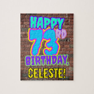 Puzzle 73rd Birthday ~ Fun, Urban Graffiti Inspired Look