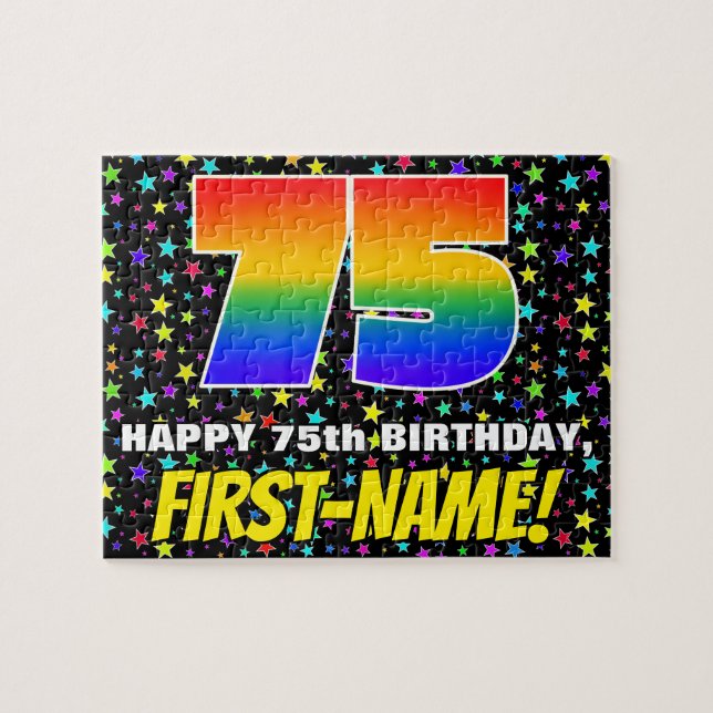 Puzzle 75 Aniversario — Patrón de estadio divertido y col (Horizontal)