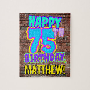 Puzzle 75th Birthday ~ Fun, Urban Graffiti Inspired Look