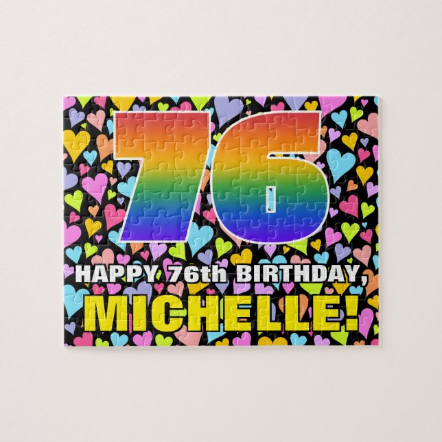 Puzzle 76º cumpleaños — Diversión, formas de amor al cora (Horizontal)