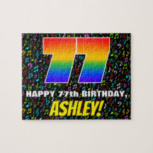 77º cumpleaños — Símbolos de música divertida y co