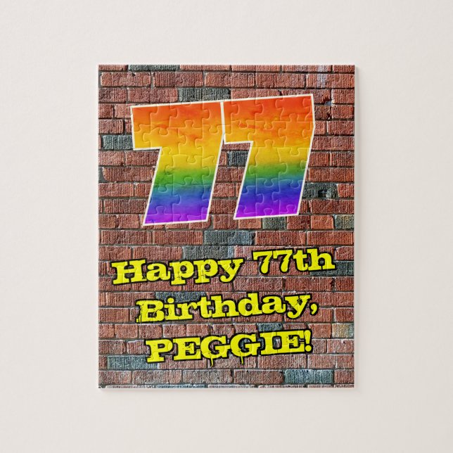 Puzzle 77 Aniversario del Arcoiris 77 inspirado en graffi (Vertical)
