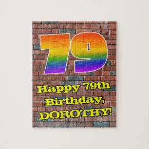 Puzzle 79 cumpleaños: Divertido Arcoiris Inspirado en Gra
