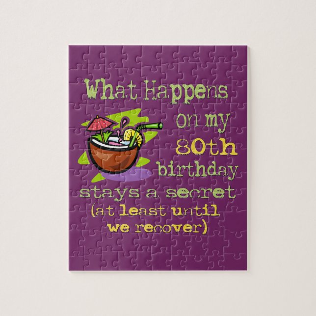 Puzzle 80.ª Fiesta de Cumpleaños. Qué pasa en mi 80° (Vertical)