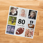 Puzzle 80.º collage de fotos de cumpleaños hombre blanco<br><div class="desc">Un regalo para el cumpleaños 80 de un hombre,  celebrando su vida con un collage de ocho de tus fotos.  Plantillas para la edad de 80 años y una fecha.  Fecha de nacimiento o fecha del aniversario.  Letras de color negro.  Fondo blanco.</div>