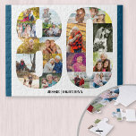 Puzzle 80.º Collage de fotos número 80 Personalizados<br><div class="desc">Crea tu propio rompecabezas fotográfico para un regalo de cumpleaños número 80. Con 16 fotos de personalizados, el rompecabezas de fotos puede ser más personalizado con un nombre y fecha de nacimiento. El collage de fotos número 80 tiene una variedad de fotos de paisajes, cuadrados y retratos, dándote mucha flexibilidad...</div>