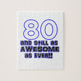 Puzzle 80.º diseño de cumpleaños