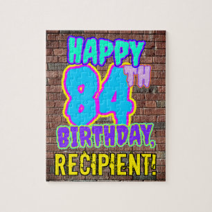 Puzzle 84th Birthday ~ Fun, Urban Graffiti Inspired Look