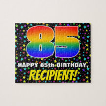 85º cumpleaños — Patrón de estadio divertido y col