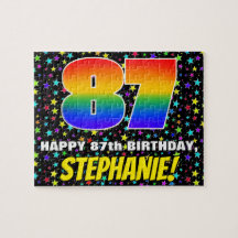 87 Aniversario — Patrón de estadio divertido y col