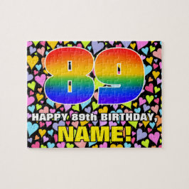 Puzzle 89 cumpleaños — Corazones divertidos y cariñosos c