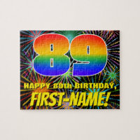 89° cumpleaños: Fuegos artificiales divertidos y c