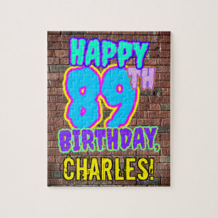 Puzzle 89th Birthday ~ Fun, Urban Graffiti Inspired Look