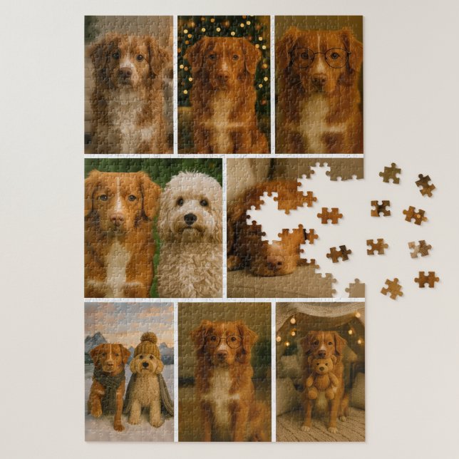 Puzzle 8 Colage de Fotos Personalizado (8 Photo Collage Personalized Custom Jigsaw Puzzle by Ricaso. Make your own one of a kind puzzle)