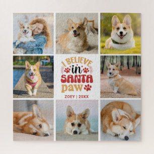 Puzzle 8 Photo Collage I Believe In Santa Paw Name & Date