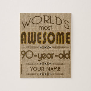 Puzzle 90.o Mundo de la celebración del cumpleaños mejo