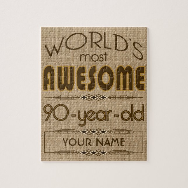 Puzzle 90.o Mundo de la celebración del cumpleaños mejor (Vertical)