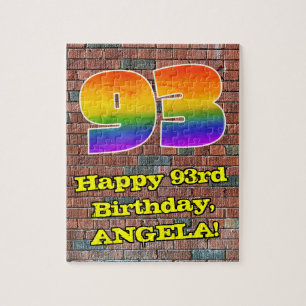 Puzzle 93.º cumpleaños: Arcoiris 93 inspirado en graffiti
