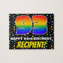 93 Aniversario — Patrón divertido y colorido del e