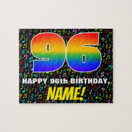 Puzzle 96 cumpleaños — Símbolos de música divertidos y co