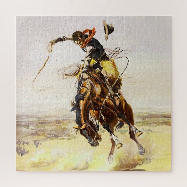 Puzzle "A Bad Hoss" por Charles M Russell (Vertical)