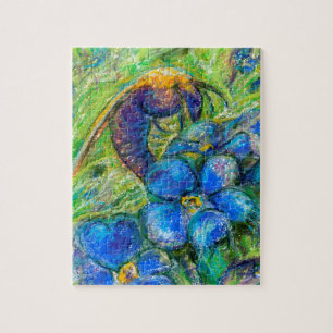 Puzzle A Bee & Forget-me-not Flowers
