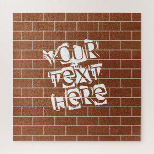 Puzzle A Brick Wall - Add Your Special Text  /  Message