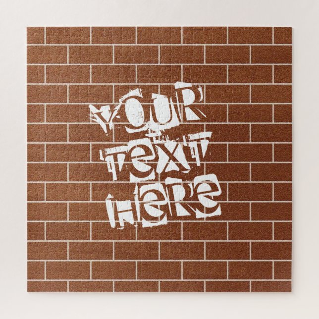 Puzzle A Brick Wall - Add Your Special Text  /  Message (Vertical)