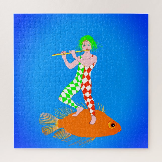 Puzzle A flute player (Vertical)