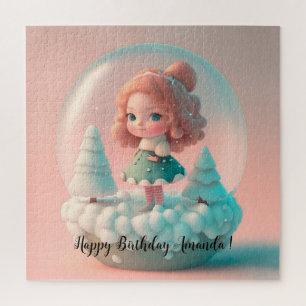 Puzzle A funny little doll on a cloud