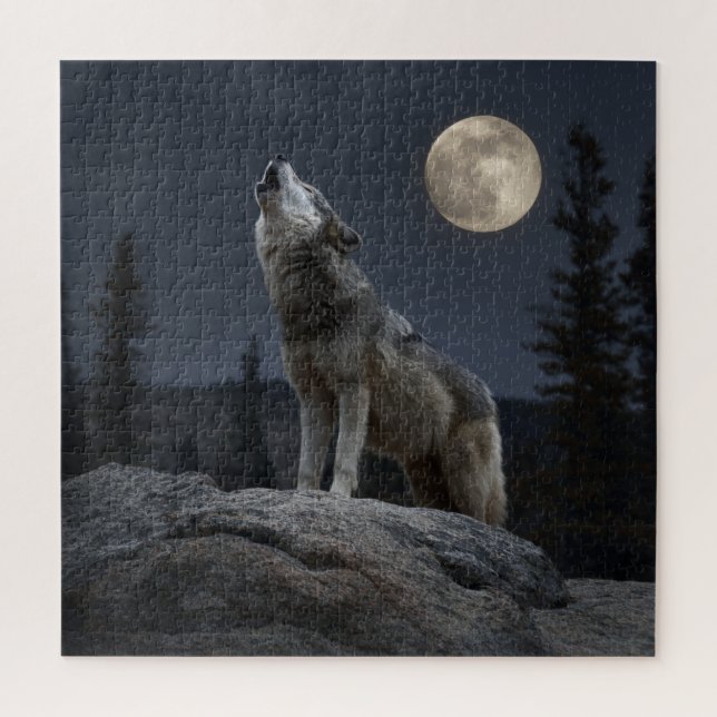 Puzzle A Howling Wolf (Vertical)