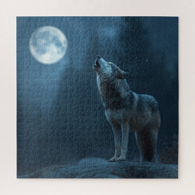 Puzzle A Howling Wolf (Vertical)