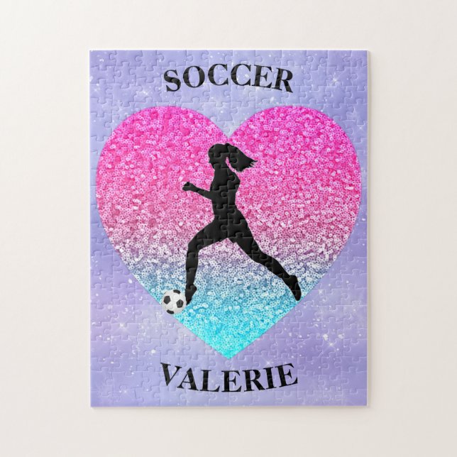 Puzzle A los chicas les encanta el fútbol (Vertical)