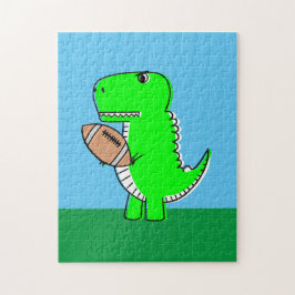 Puzzle A los dinosaurios verdes les encanta el fútbol