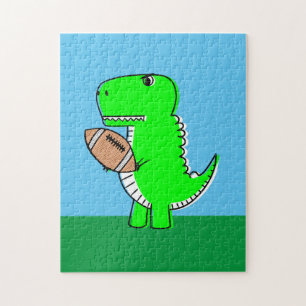 Puzzle A los dinosaurios verdes les encanta el fútbol