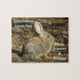 Puzzle A Somebunny le encanta Adorable Bunny Photo Animal