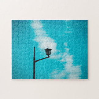 Puzzle A watercolor sky and a streetlight