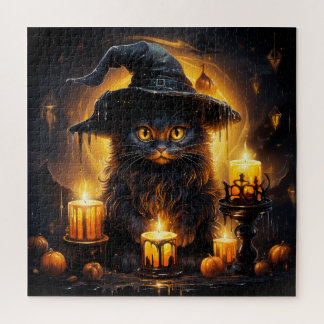Puzzle A Witchy Dark Cat